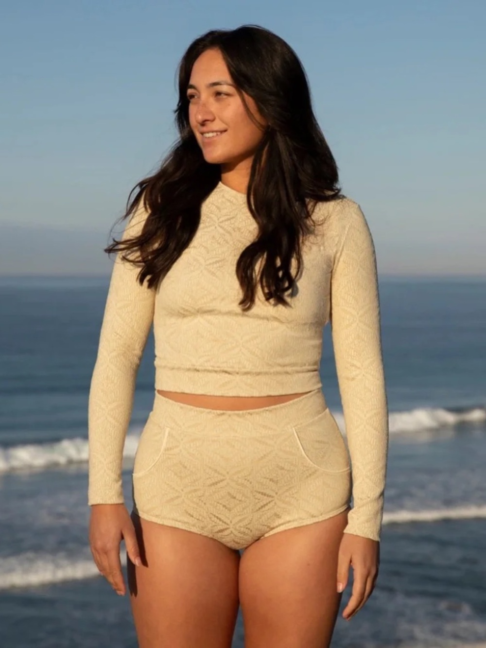 NWT Seea Free People Cropped Rashguard Swim Top Size XS - Picture 5 of 6